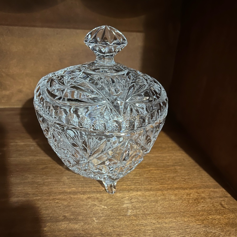 Crystal candy covered bowl.